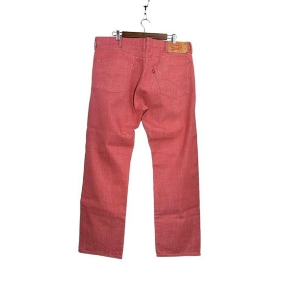 Levi’s 501 White Oak Cone Denim Jeans – Rare Red Coral W40 L32 Vintage - Picture 2 of 10